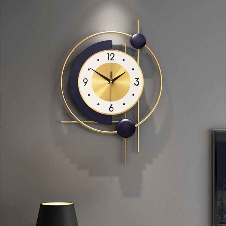 北歐現代輕奢客廳鐘表家用掛表簡約裝飾時鐘壁鐘新款創意餐廳掛鐘