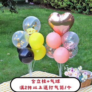 兒童生日場景布置裝飾背景墻男女寶寶滿月百天一周歲發光氣球套餐