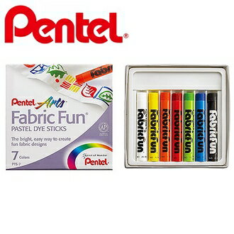 【Pentel飛龍】PTS-07 染色用粉臘筆 7色/盒