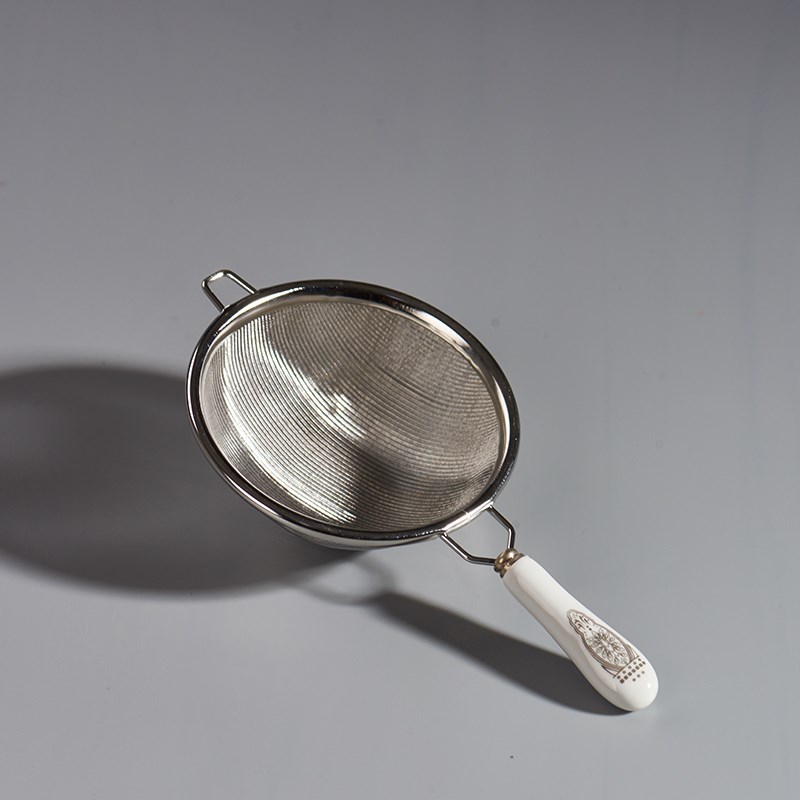 日式304不銹鋼茶具茶葉過濾網 功夫茶漏器茶濾創意濾茶器茶道配件 1