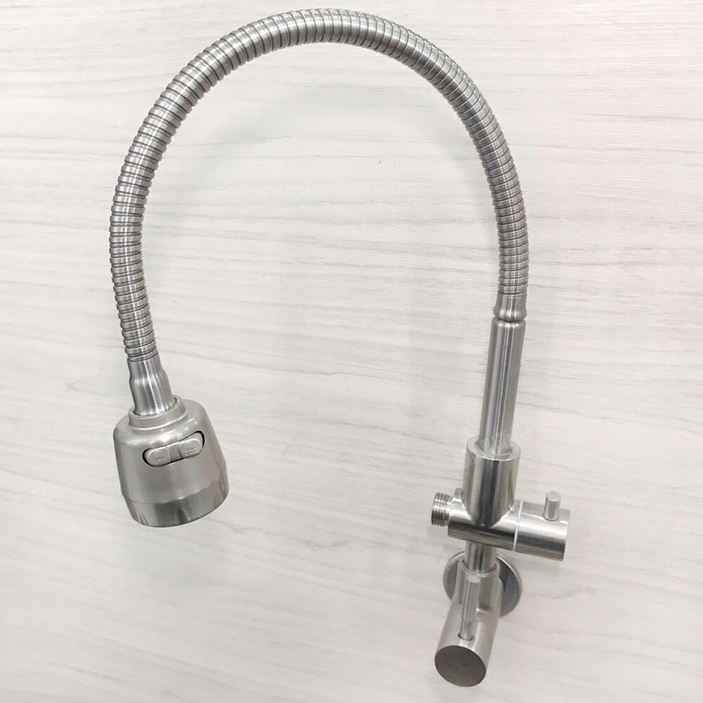 304不鏽鋼【單冷壁式兩用水龍頭】萬向大頭/兩用水龍頭/壁式水龍頭/萬向管/單冷水【領券滿額再折千11/30止】