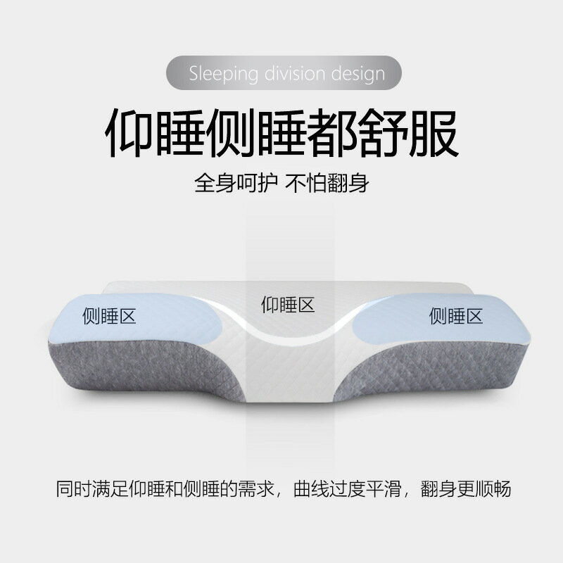 記憶枕護頸睡眠護頸枕頭舒適分區慢回彈記憶棉舒適跨境蝶形枕批發【尚宜家居】
