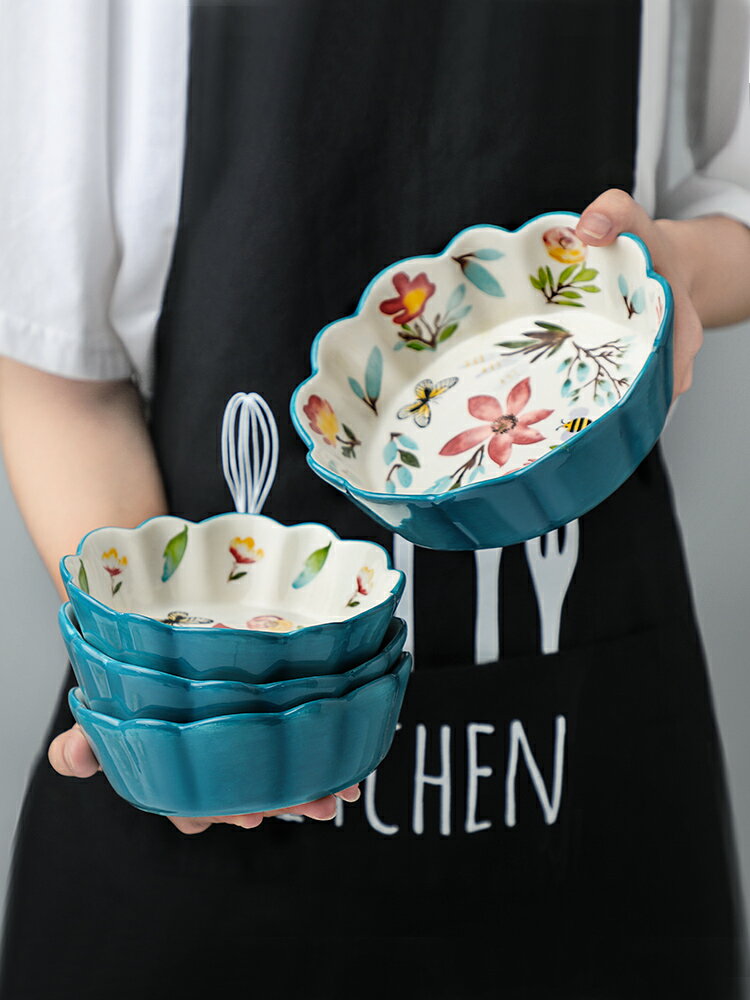 陶瓷櫻桃碗網紅簡約家用盤子學生單個可愛創意少女心餐具沙拉飯碗
