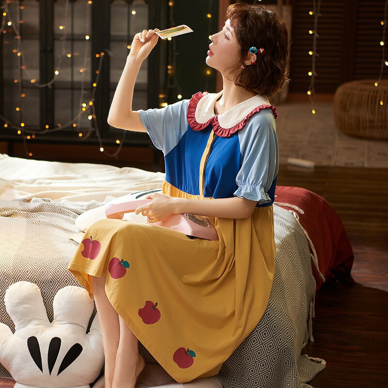 韓版睡裙女夏季性感睡衣2022年新款可愛公主甜美可外穿裙子家居服