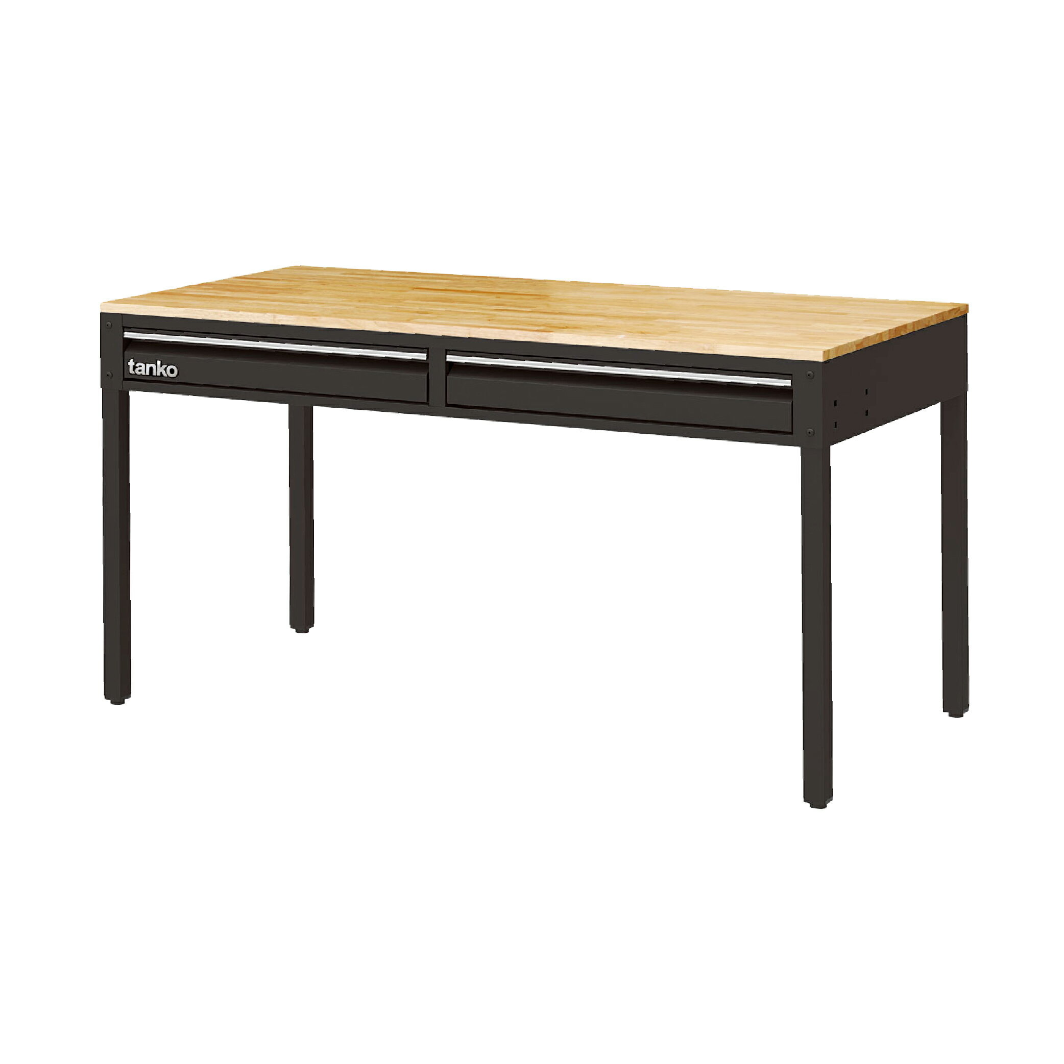 天鋼 tanko｜WET-5102W 附屜多功能原木工作桌 (黑) 電腦桌 書桌 工業桌 多用途桌
