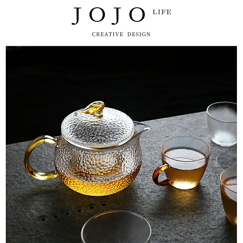 JOJO·hammer·杯具玻璃杯茶壺套裝客廳茶室商用日式錘紋 |錘目