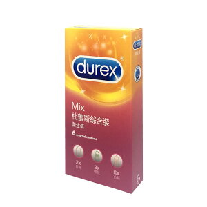 Durex杜蕾斯 綜合裝保險套-超薄+螺紋+凸點 6片 避孕套 衛生套 安全套