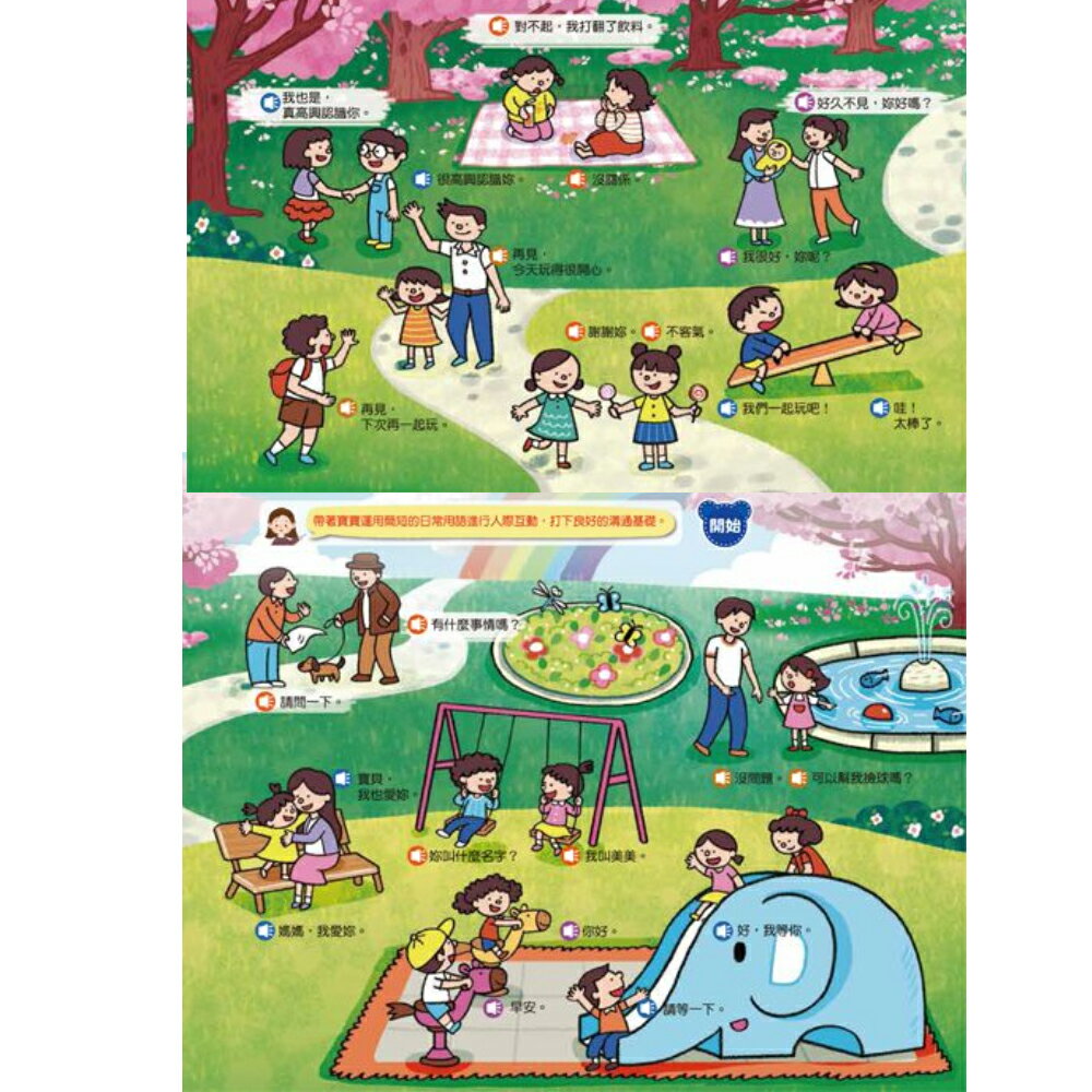 双美 小手按按有聲書 寶寶學說話 寶寶的第一本觸控有聲書 動物與交通工具 小手按按有聲書 3