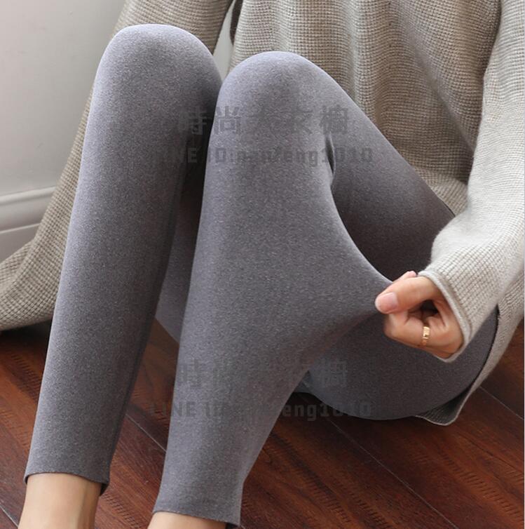 德絨秋褲女加絨加厚打底褲春秋薄絨褲內穿大碼緊身線褲保暖褲秋冬【時尚大衣櫥】