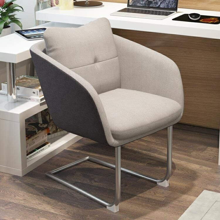 辦公椅 現代簡約電腦椅家用辦公椅學生書桌椅書房靠背椅休閒布藝座椅子
