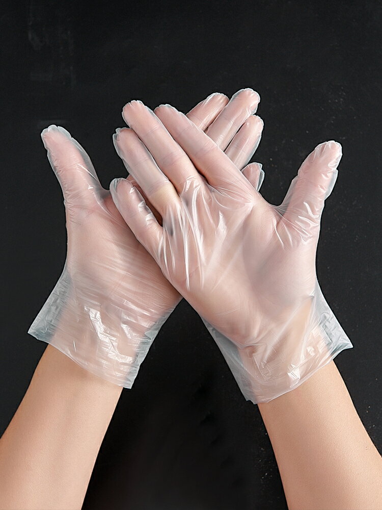 一次性手套食品級專用家用廚房透明加厚洗碗塑料手套TPE薄膜手套