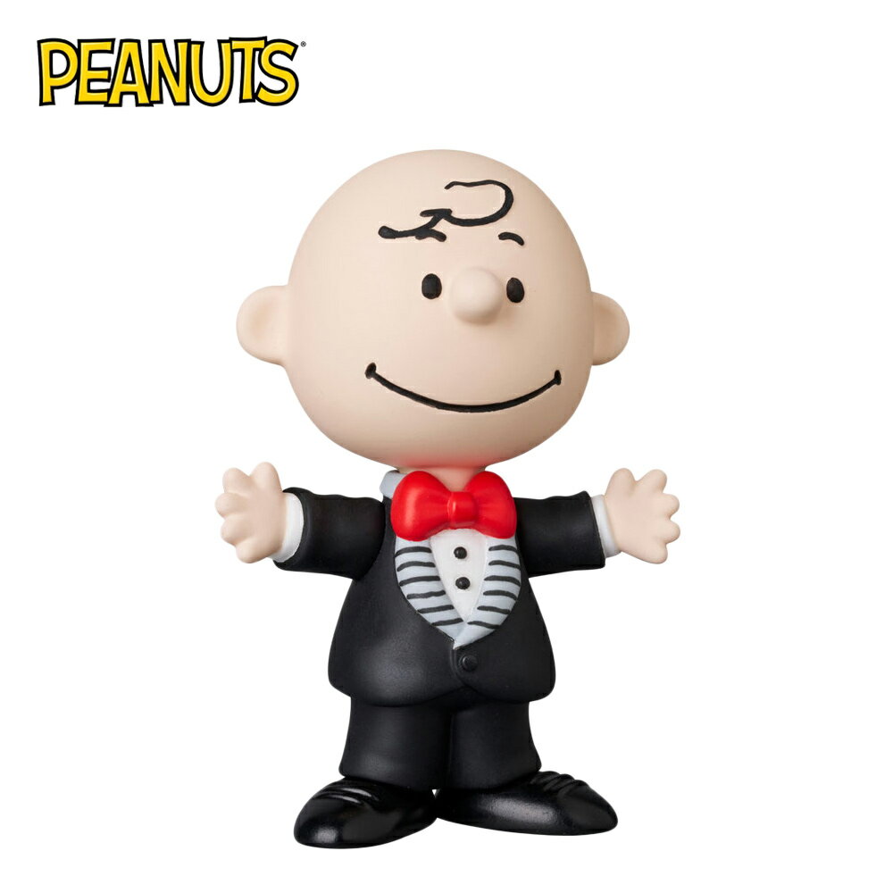 【日本正版】UDF 史努比 吊卡系列 NO.826 查理布朗 晚宴服 Ver. 公仔 模型 7.5cm Snoopy PEANUTS MEDICOM TOY - 158266