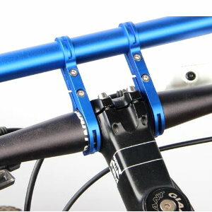美麗大街【ML106082417】自行車車把多功能擴展架延伸架車燈手電筒支架夾騎行裝備（雙桿）