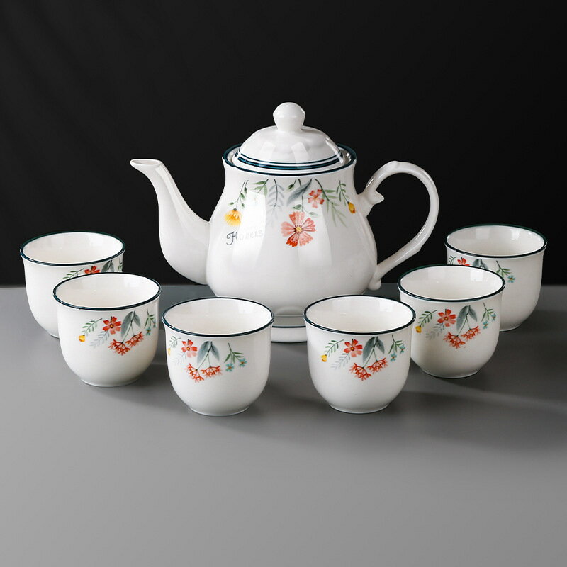 免運 茶具套裝組合 陶瓷茶具套裝家用整套茶壺茶杯茶盤客廳泡茶組合中式簡約功夫