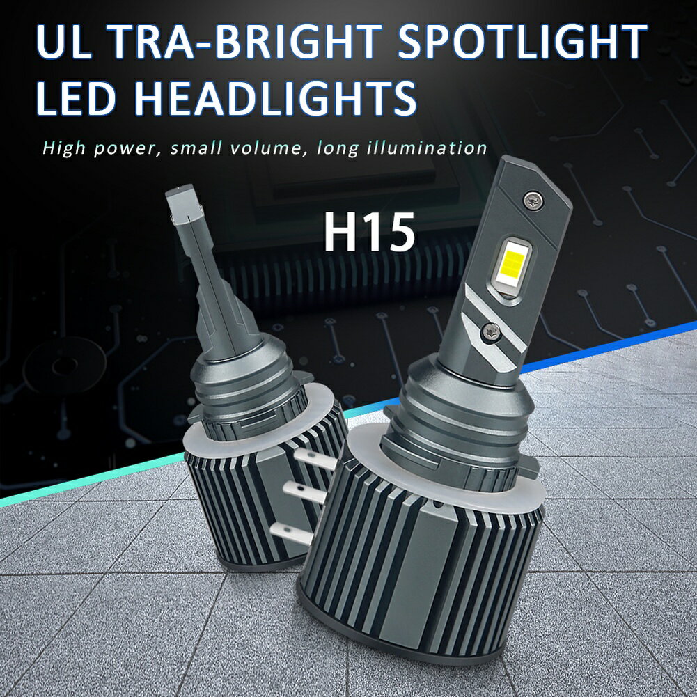 2 個 H15 LED Canbus 無錯誤 CSP 3570 晶片大燈燈泡 80W 20000Lm DRLs 汽車 6