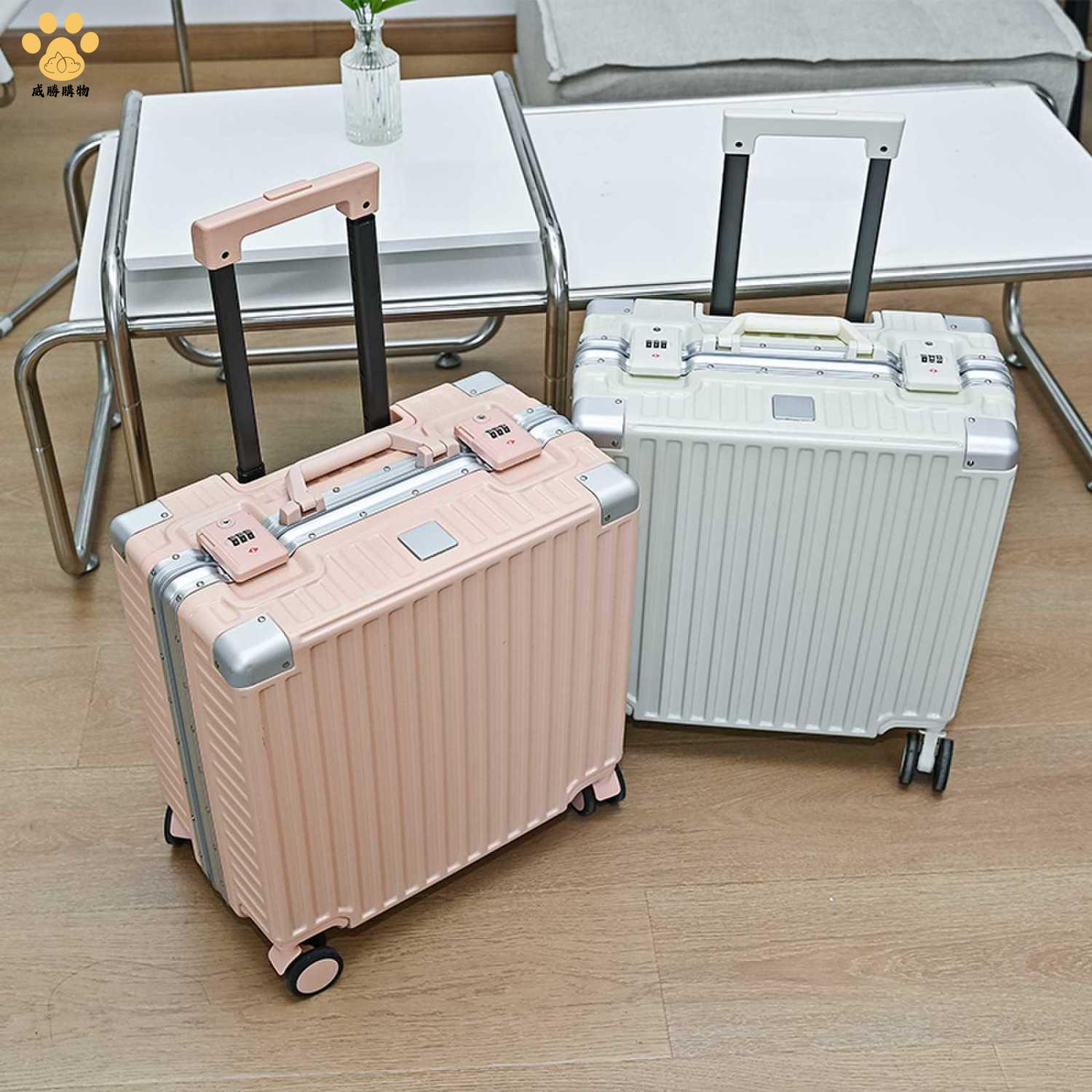 免運 行旅箱 登機箱 旅行箱 拉桿箱 鋁框旅行箱男女18寸登機拉桿行李箱時尚20小型號輕便迷你密碼箱子 特價出 現貨syej