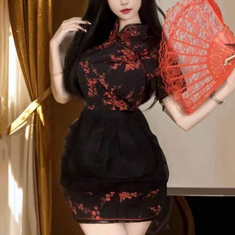 【台灣公司 可開發票】性感情趣內衣女中華娘旗袍激情免脫調情誘惑純欲cos角色扮演制服 2