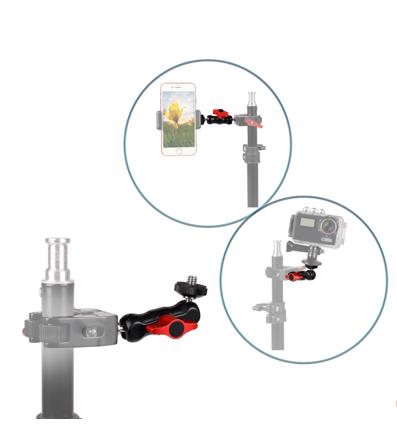 單反相機魔術手臂萬向支架監視器支架怪手熱靴球頭怪手雙球豌豆夾 4