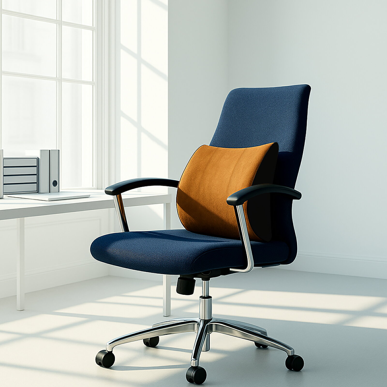 記憶棉腰靠枕 汽車腰靠 靠墊 車椅靠腰枕 通用座椅腰部支撐枕 五色可選【鹿纖絨布】