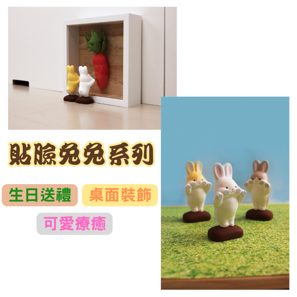 日本 貼臉兔兔系列 可愛療癒擺飾 窗邊擺飾 生活擺飾 收藏品 生日禮物 送禮 萌寵裝飾