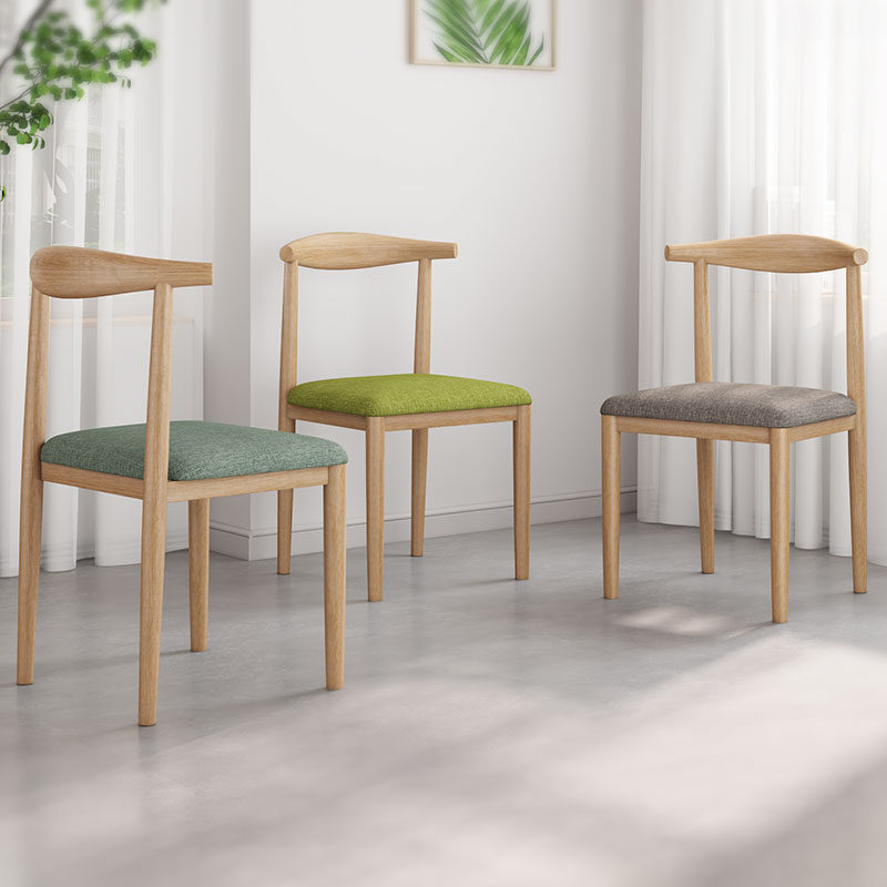 牛角椅 北歐餐椅鐵藝牛角椅現代簡約餐廳椅子靠背學習書桌椅臥室凳子家用『XY33852』