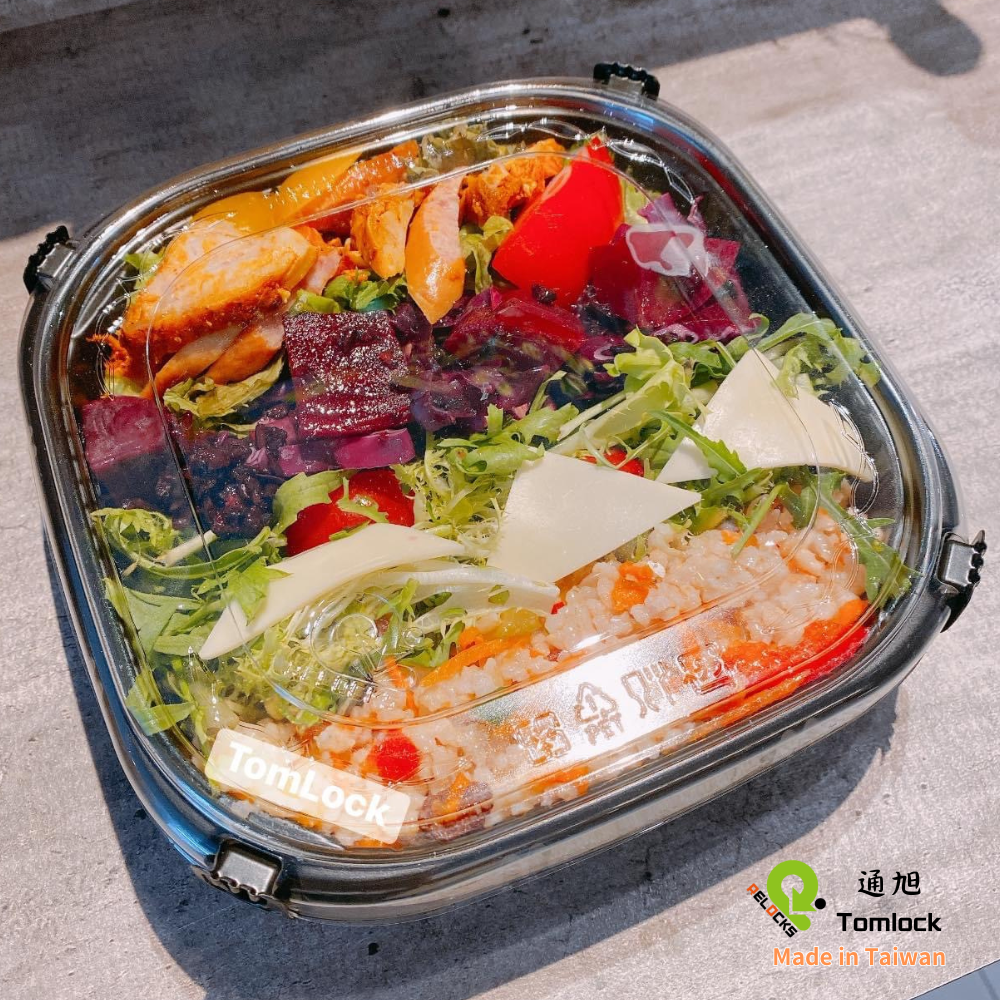 RELOCKS TL-9101 單格正方形餐盒 正方形餐盒 黑色塑膠餐盒 可微波餐盒 外帶餐盒 一次性餐盒 免洗餐具  環保餐盒 TL 9101 5