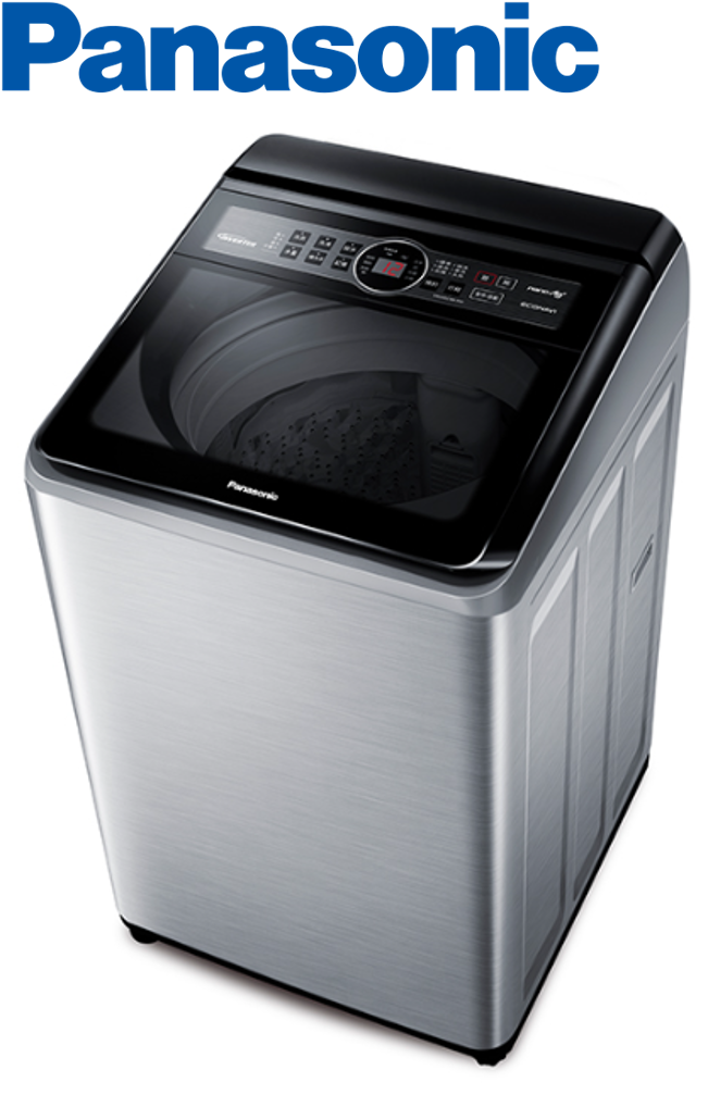 Panasonic國際牌 19L 雙科技變頻直立式洗衣機 NA-V190MTS-S【寬64*深70.2*高107.5cm】#洗脫19公斤#鋼板
