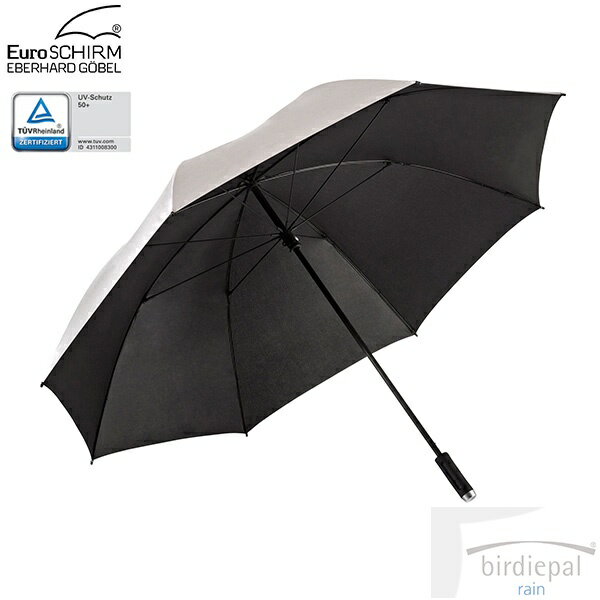 德國[EuroSCHIRM] 全世界最強雨傘品牌 Birdiepal Rain / 雨神高爾夫球傘(銀)《長毛象休閒旅遊名店》