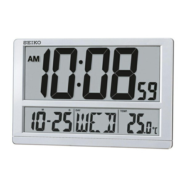 SEIKO時鐘 科技數位電子兩用座鐘(日曆.溫度)【NV131】原廠公司貨