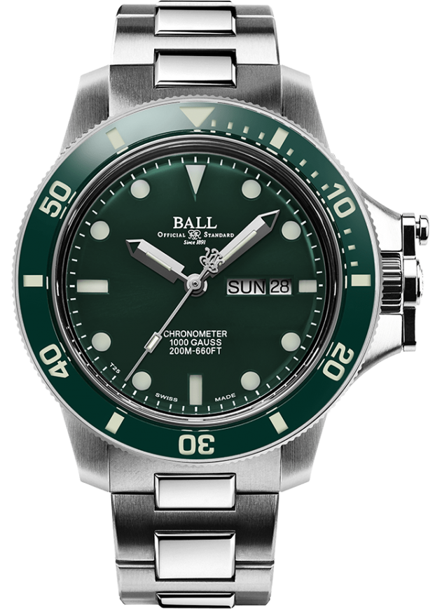 BALL 波爾錶 Engineer Hydrocarbon系列 瑞士天文臺機械錶(DM2218B-S2CJ-GR)-43mm-綠面鋼帶【刷卡回饋 分期0利率】【APP下單點數13倍送】