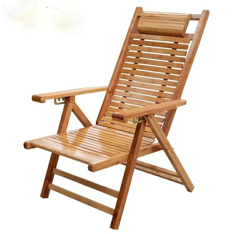 折疊竹躺椅竹搖椅成人家用午休涼椅老人午睡老式椅陽臺實木靠背椅
