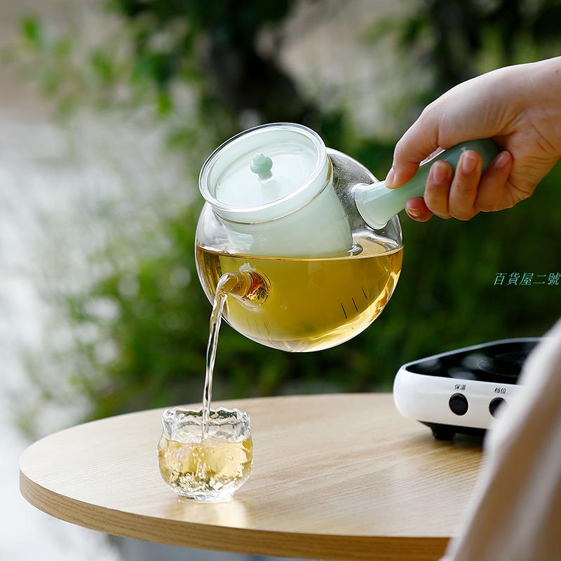 高硼矽玻璃煮茶壺綠茶白茶龍井電陶爐煮茶器泡茶圍爐煮茶玻璃茶壺