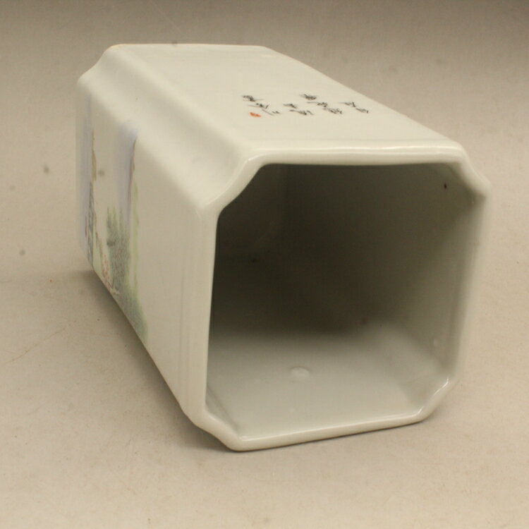居仁堂款粉彩山水四方小筆筒古玩瓷器古董擺件仿古做舊瓷器| 協貿國際日用品生活1館| 樂天市場Rakuten