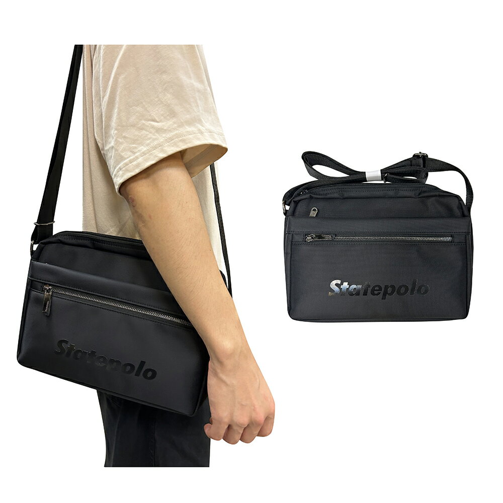 ~雪黛屋~SPYWALK 肩背包主袋+外袋共五層中容量防水尼龍SW1193(中)