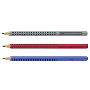 FABER-CASTELL 輝柏 JUMBO握得住鉛筆B 12入 /盒 銀111900、紅280302、藍280352