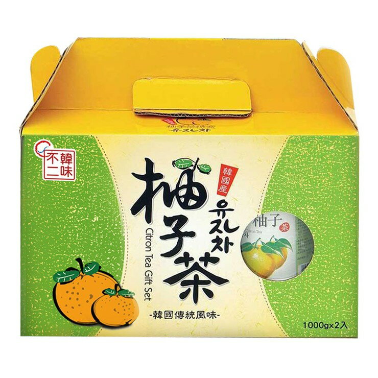【現貨】韓味不二柚子茶飲組 1公斤 X 2入
