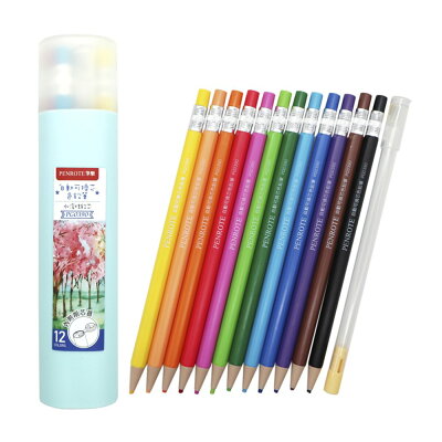 筆樂12色自動可換芯色鉛筆(內附削芯器)【九乘九購物網】