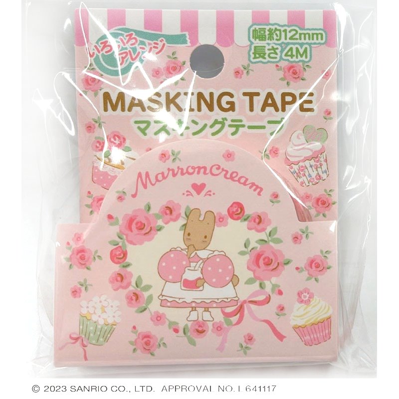 asdfkitty*茉莉兔玫瑰花紙膠帶 裝飾膠帶-做美勞 卡片裝飾貼 文具用品-日本正版商品