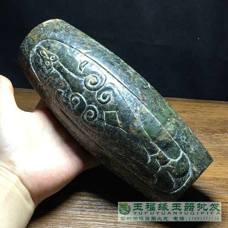 黄玉 如意文玉琮 和田玉 古玉 古玉擺件 中国古玩 中国美術 唐物骨董 G12 黄玉 如意文玉琮 和田玉 古玉 古玉擺件 中国古玩 中国美術 唐物