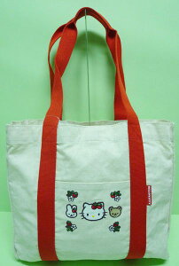 【震撼精品百貨】Hello Kitty 凱蒂貓 手提袋肩背包 環保草莓 震撼日式精品百貨