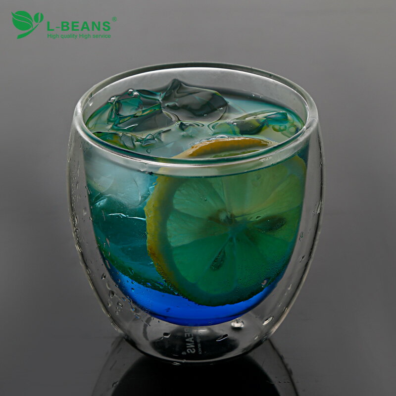 雙層玻璃咖啡杯 拿鐵杯耐熱牛奶杯歐式果汁杯 玻璃杯 花茶杯 3