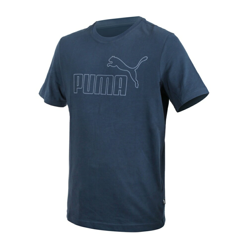 PUMA 男基本系列ESS+大Logo短袖T恤(歐規 休閒 慢跑 上衣「84988316」≡排汗專家≡