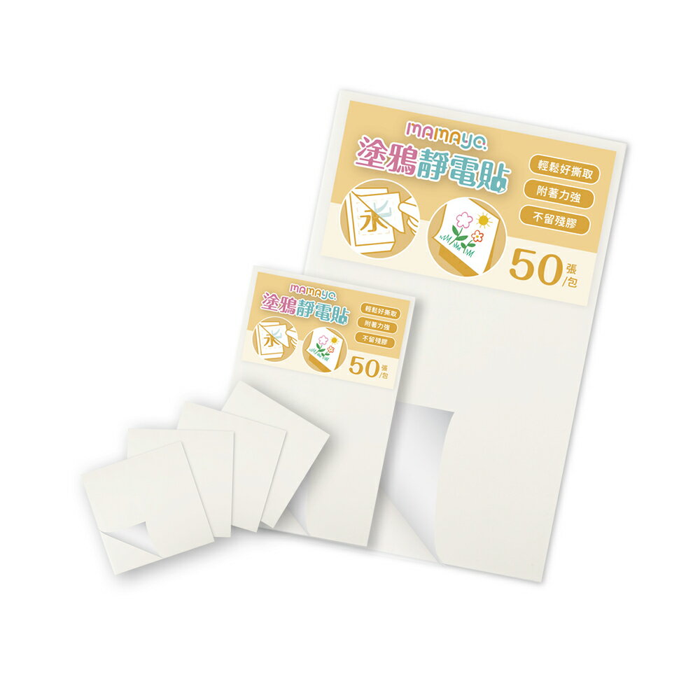 【mamayo】創意塗鴉無痕重複靜電貼/描圖紙/著色紙/繪圖貼 超值套組(A4+A6+迷你)