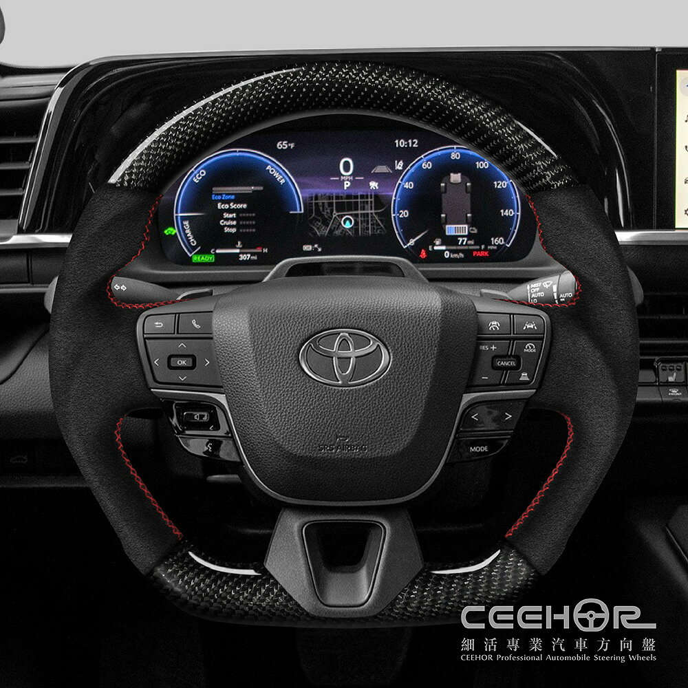 [細活方向盤] 正碳纖維款 CAMRY 11代 ALPHARD 4代 VELLFIRE 3代 TOYOTA 豐田 變形蟲方向盤 3