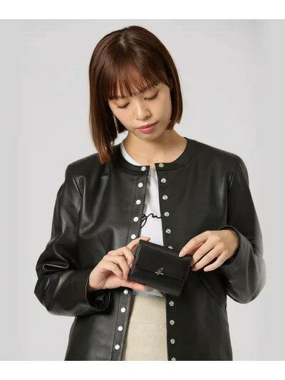 IW03C-01 迷你錢包 agnes b. VOYAGE アニエスベー 財布・ポーチ・ケース 財布 ブラック【送料無料】[Rakuten Fashion] 4