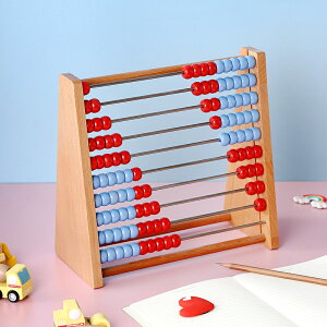 10檔10珠實木早教幼兒童珠算架數學算術教具算盤智力開發早教算盤