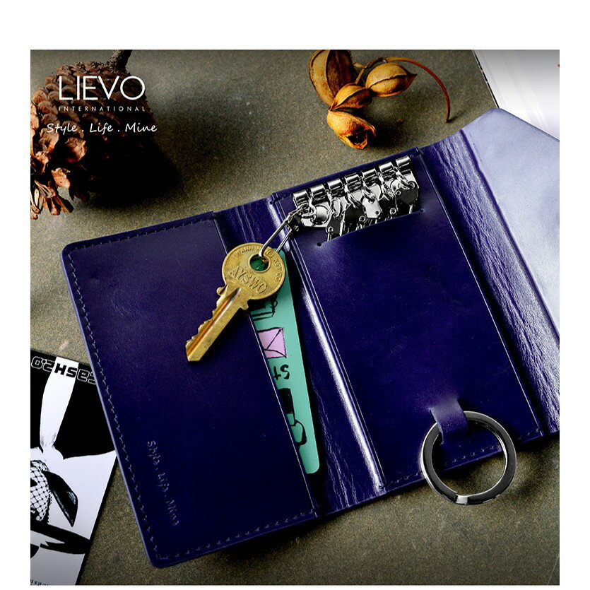 【LIEVO】 STORY - 卡片鑰匙包_墨玉綠 (附禮盒包裝) 2
