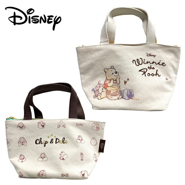 【日本正版】迪士尼 帆布 保冷袋 手提袋 便當袋 保冷提袋 奇奇蒂蒂 小熊維尼 Disney