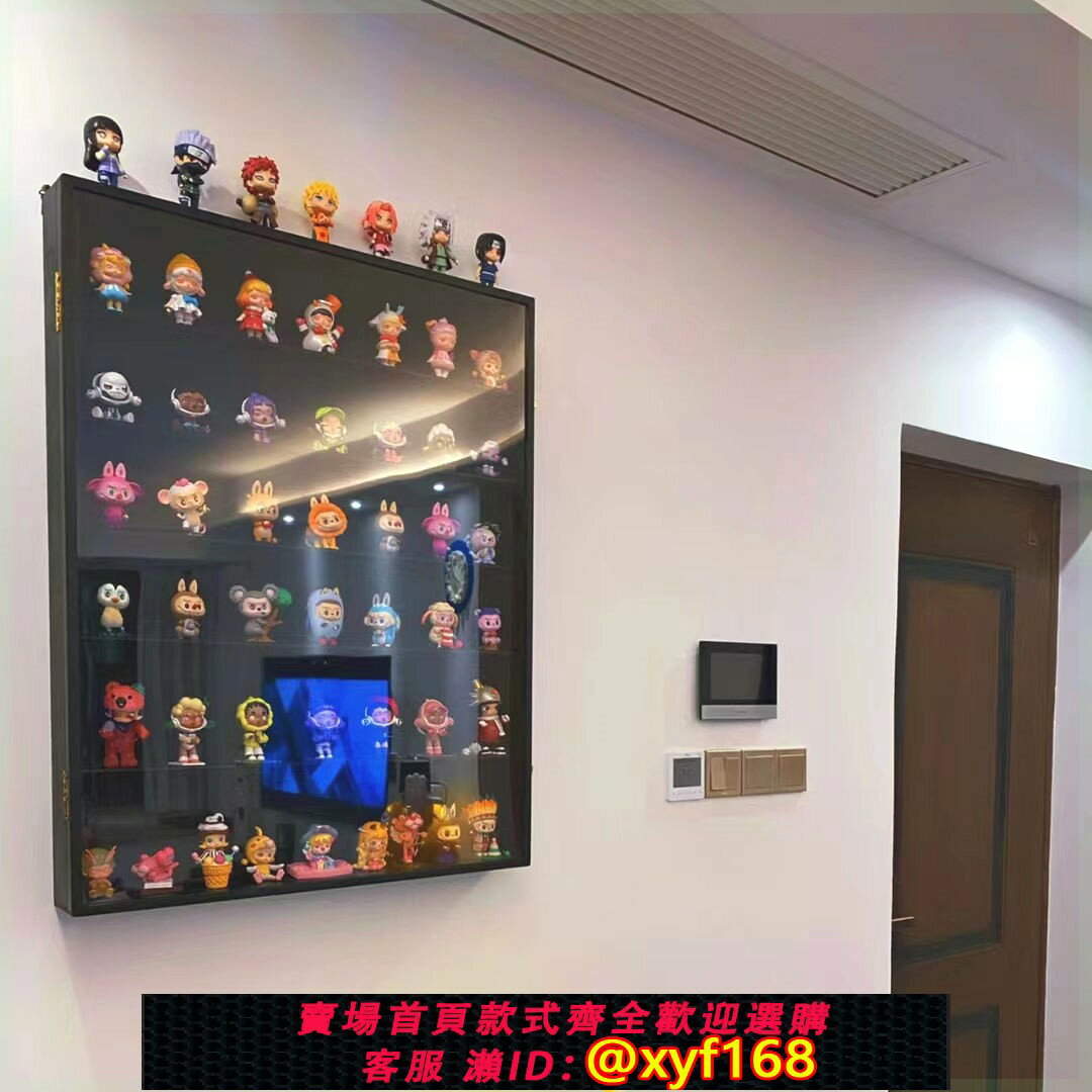 {臺灣公司貨 可打統編}盲盒收納展示架泡泡瑪特透明展櫃壁掛式公仔樂高手辦收納盒