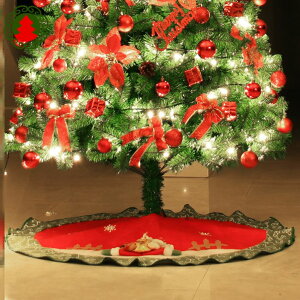 圣誕樹地毯底座布圣誕樹裙圣誕樹下裝飾圣誕樹底座套圣誕樹墊子1入
